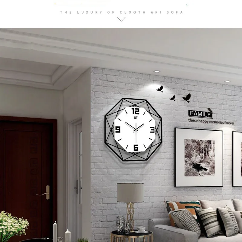 Nordic jednoduchý dizajn, štýl nástenné hodiny tvorivé obývacia izba Svietiace hodiny dreva, kremeňa domov hodiny módne závesné hodinky