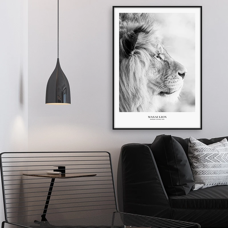 Nordic Plagáty A Potlačou More Desert Lion Šírku Steny Umelecké Plátno Zvierat Maľby Na Steny V Obývacej Izbe Obrázky Domova