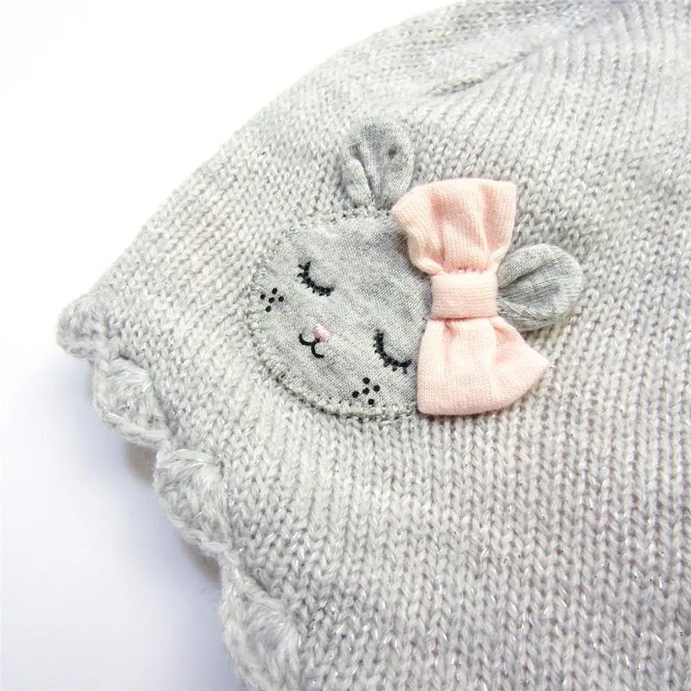 Nové baby, klobúk šedá konope králik dievča pletený hat čiapočku deti jeseň a v zime klobúk 0-2 rokov dievča klobúk detské pletené klobúk