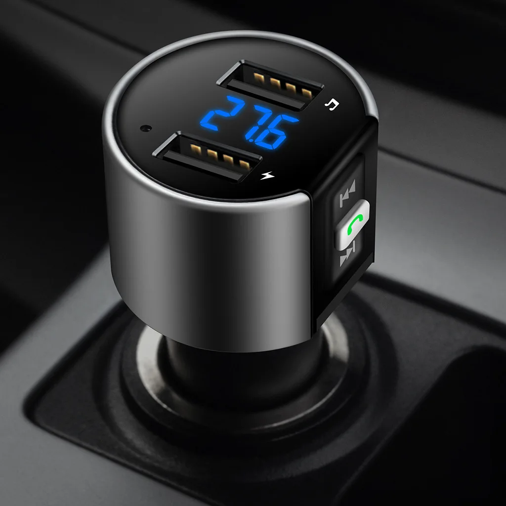 Nové C26S Auto Bluetooth FM 5V/ 3.4 Duálne Porty USB Nabíjačku U-Disk, MP3 Prehrávač Transmiter na Auto Hands-free Volanie
