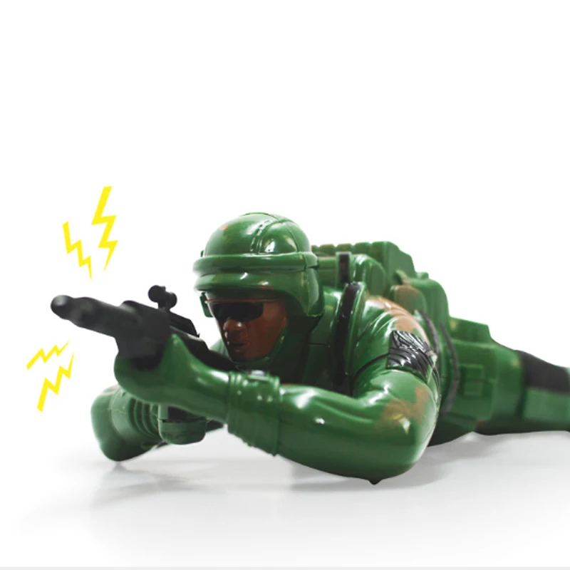 Nové elektrické liana vojak hračka kamufláž armády liana žiariace hudby kreslený film pre deti kút hračky