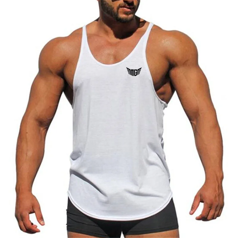 Nové fitness oblečenie telocvične stringer tank topy mužov canotta kulturistike tričko bez rukávov vesta zo bavlny Sportwear tanktop