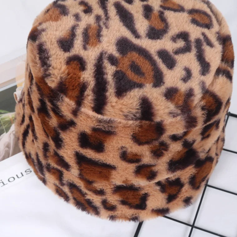 Nové Jesenné Zimné Ženy Vintage Leopard Hrubé Teplé Vedierko Hat Bob Lady Dievčatá Japonskej Módy Rybár Klobúk Povodí Spp Panama