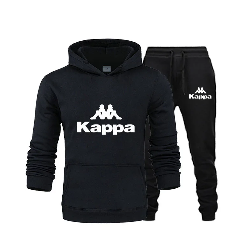 Nové pánske KAPPA oblek s kapucňou, športové mikina vyhovovali vlna mikina s kapucňou + tepláky jogging pánske pulóvre 3XL športové mužov