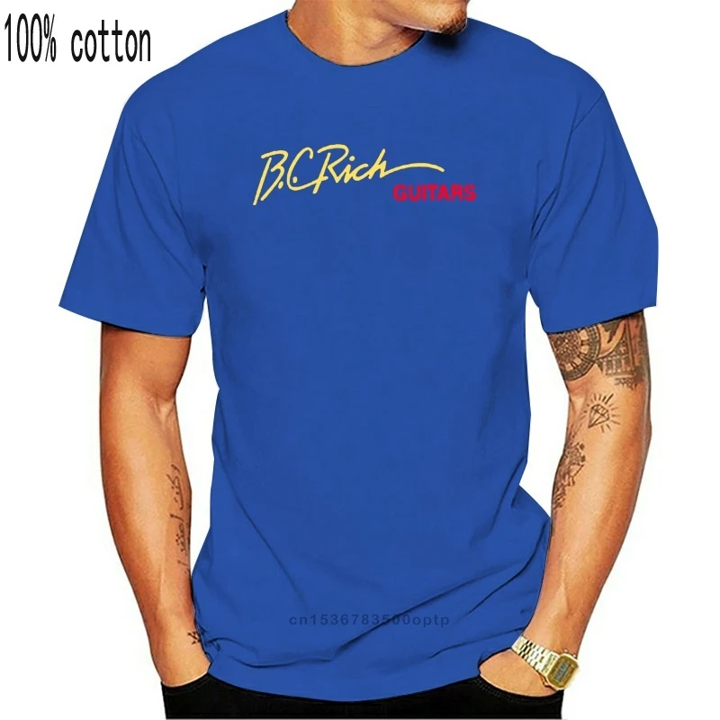 Nové Rich Guitars, BC Rich Black S-XXXL Veľkosť Mens T-shirts