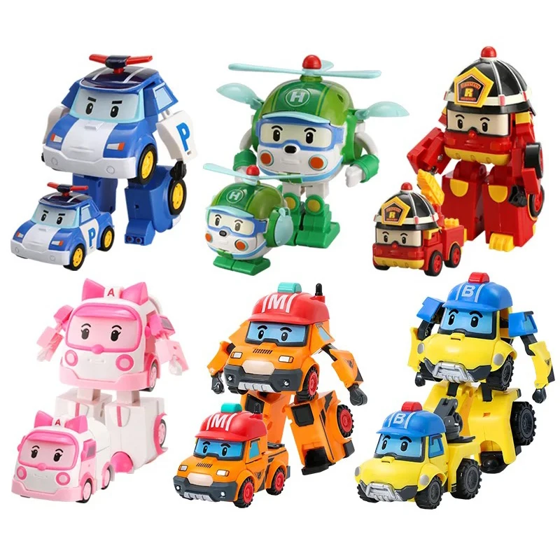 Nové ROBOCAR POLI Hračky Robocar Poli Transformáciu Robota Poli Amber Roy Model Auta, Anime Akcie Obrázok Hračky Pre Deti Najlepší Darček