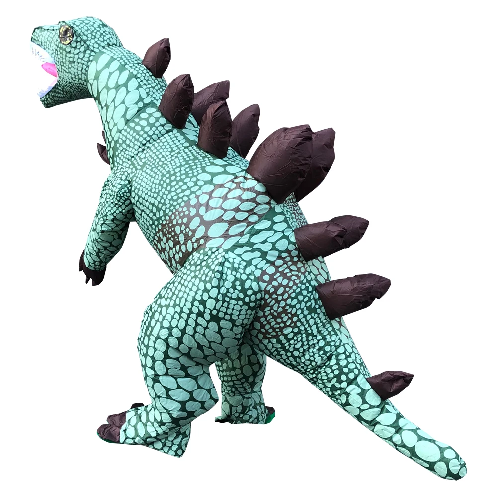 Nové Zelené Stegosaurus Nafukovacie Halloween Kostýmy Cosplay Kostým Stojan Dinosaura Strany Úlohu Hrať Disfraz pre Dospelých Unisex