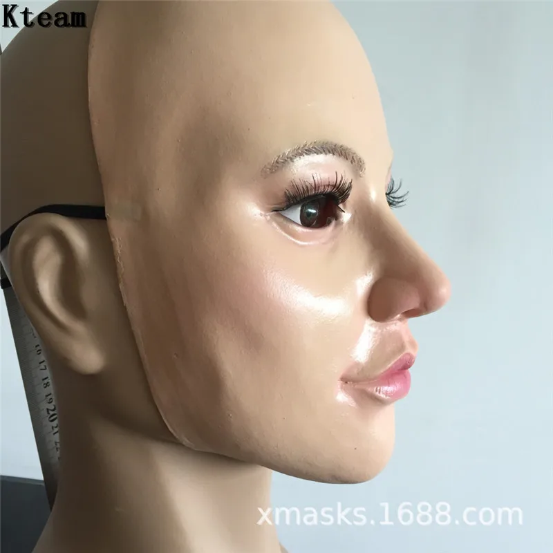 Nové Ženské maska latexová silikónové Machina realistické ľudskej kože masky Halloween tanec maškaráda Krásne pohlavie odhaliť ženy COS