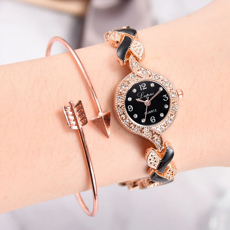 Nový Náramok Hodiniek Ženy, Luxusné Crystal Šaty náramkové hodinky Hodiny dámskej Módy Bežné Quartz Hodinky Reloj Mujer