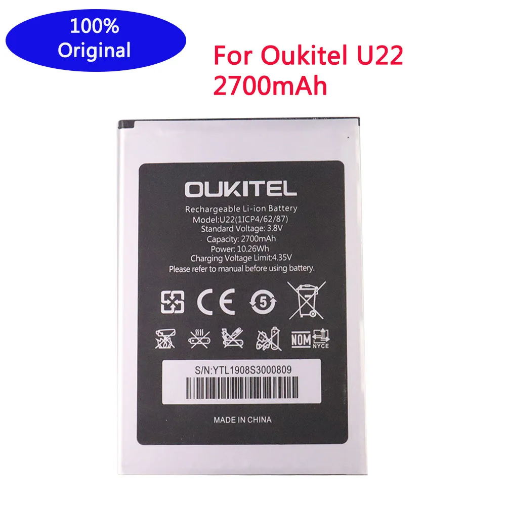 Nový, Originálny Oukitel 22 2700mAh Batérie Záložnej Batérie Náhradné Pre Oukitel 22 Mobilný Telefón