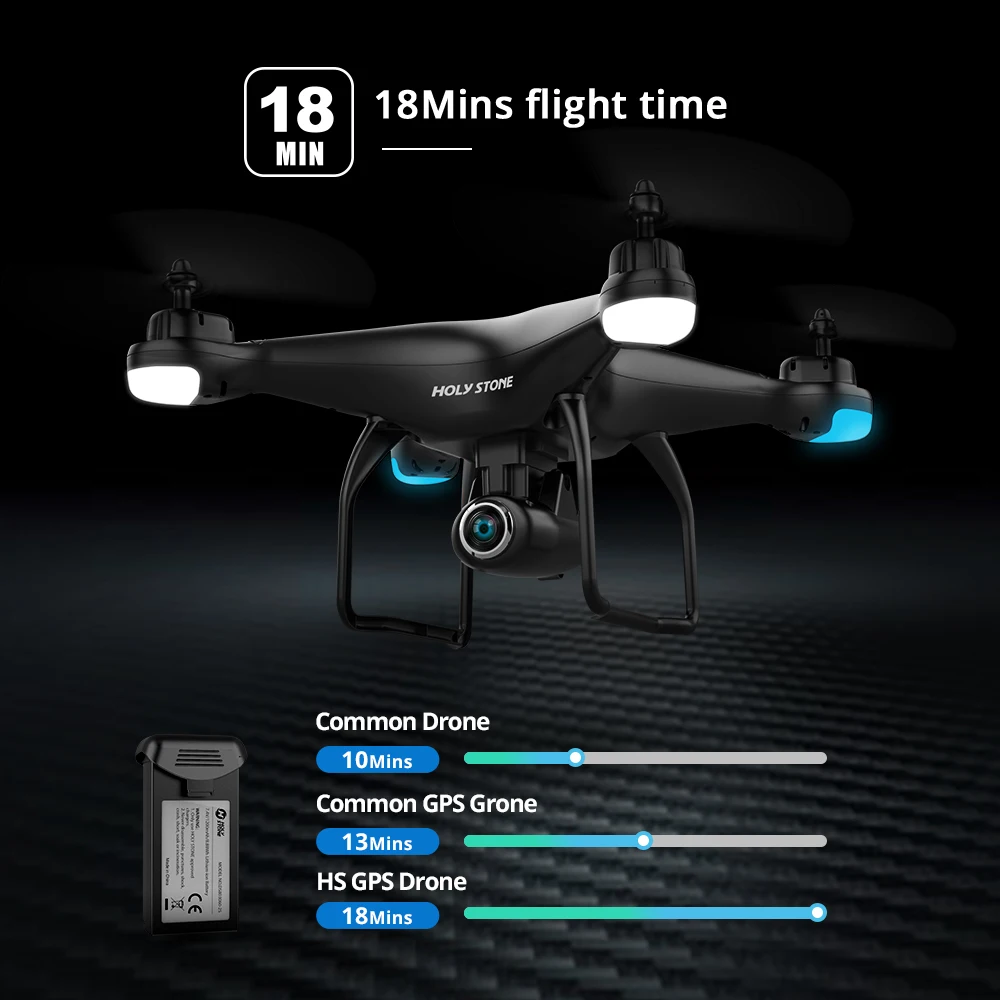 Nový príchod HS120D 2K GPS RC Drone FPV HD Kamera Profissional Wifi RC Hučí Selfie Postupujte podľa Mňa Quadcopter deti hračky s GPS