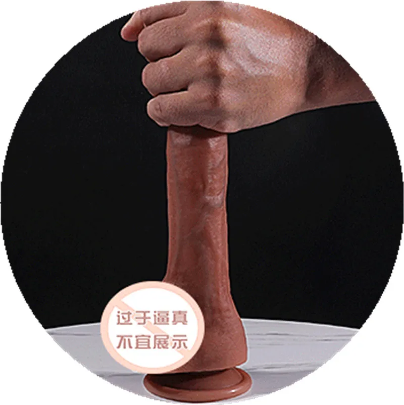 Nový realistický penis simulované falus tekutý silikónový falus análny masáž prostaty plug veľké obrie ženského pohlavia hračka plug erotické