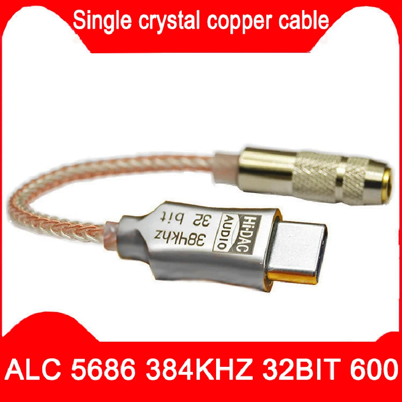 Nový Typ C Do 3.5 mm Audio kábel kábel Adaptéra DAC Dekodér Converter kábel ALC5686 Pre Mate10 20 30 Pro P10 P20 40 HIFI Slúchadlá