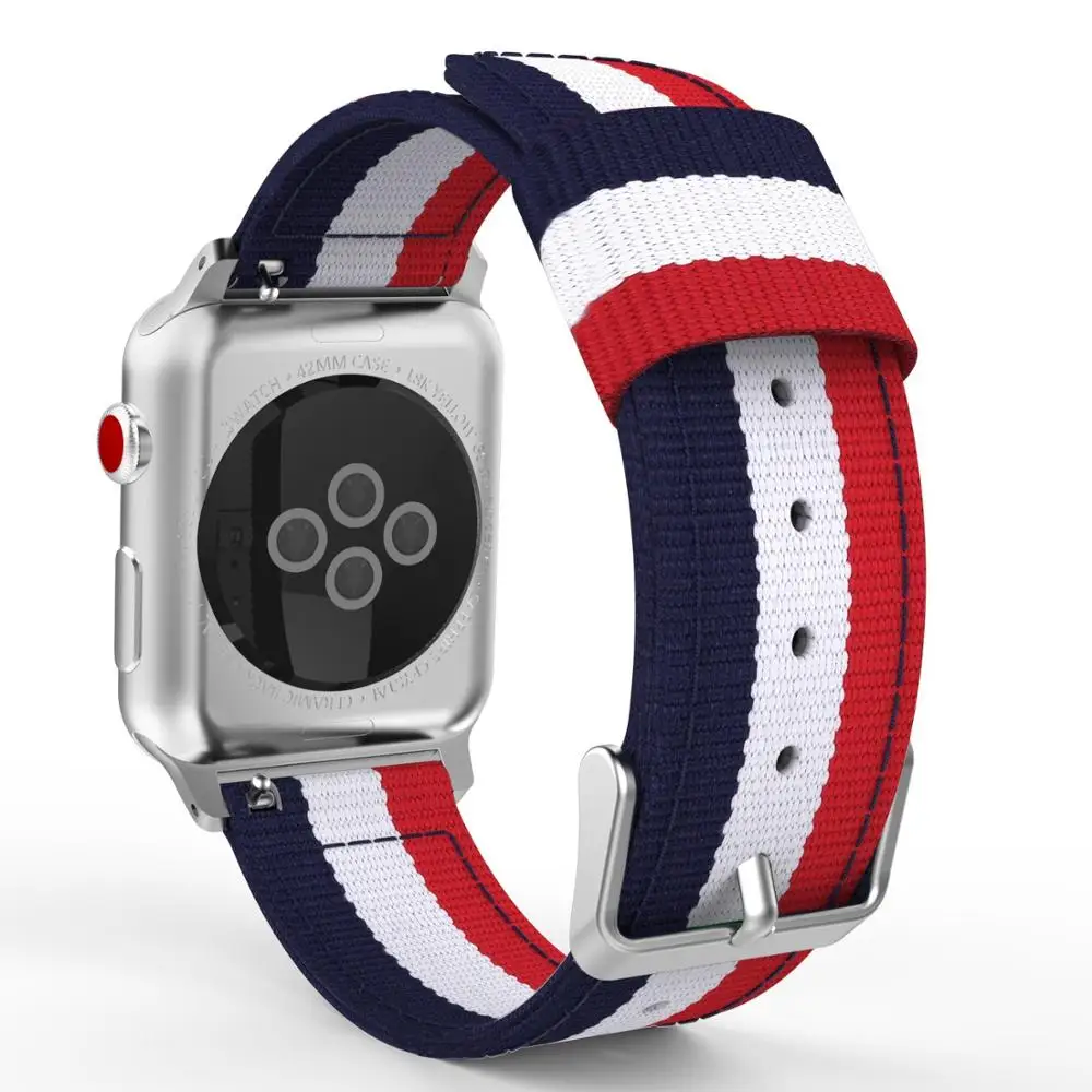 Nylon popruh pre Apple hodinky kapela 44 mm 40 mm iWatch kapela 42mm 38mm Prúžok pás watchband náramok apple hodinky series 3 4 5 se 6
