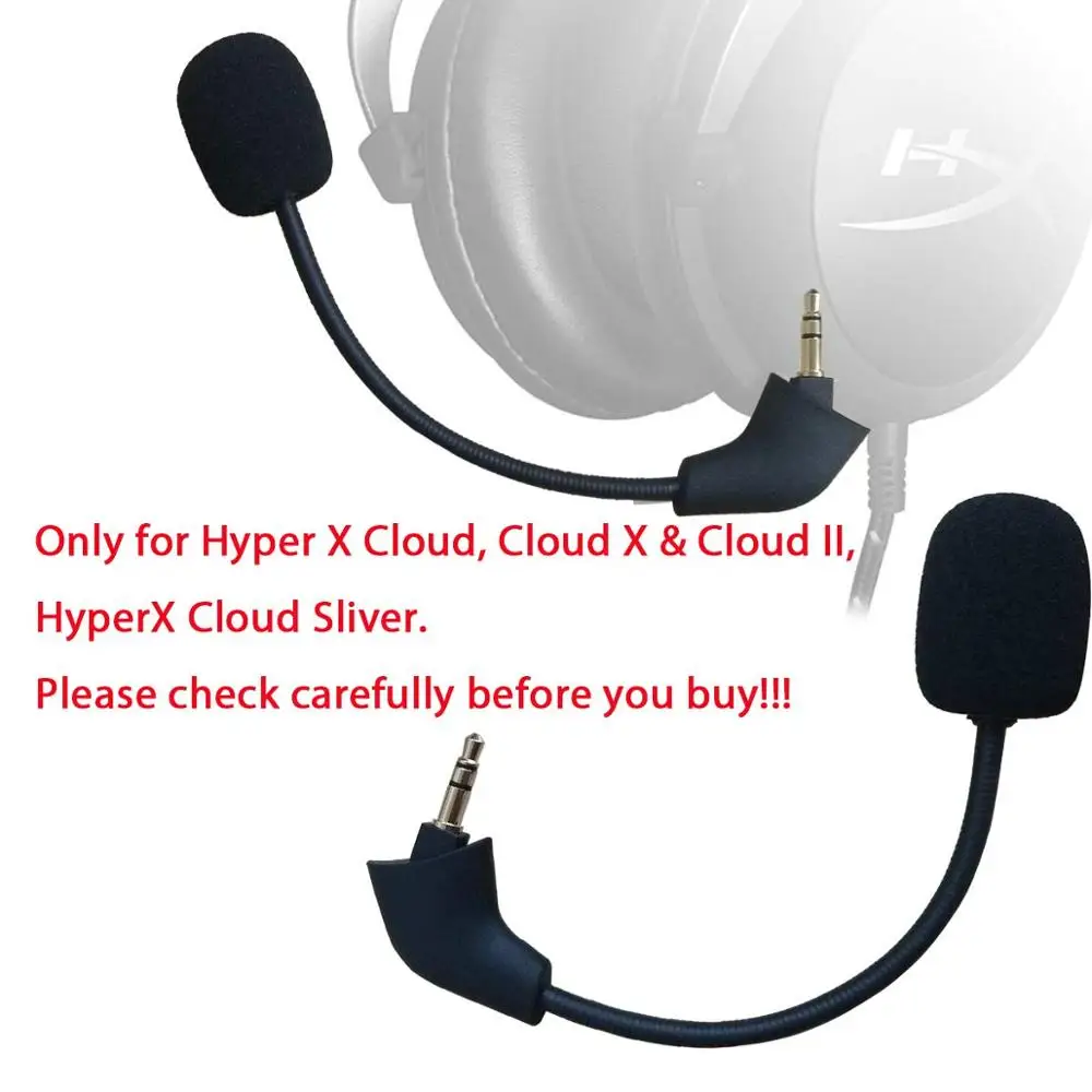Náhradné Hra Mic 3,5 mm Mikrofón pre Kingston HyperX Cloud Alpha 2 II X Core Pro Silver Cloudx Herné Slúchadlá Slúchadlá