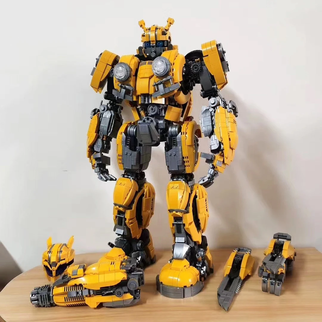 Nápady Expert Tvorca 3500pcs Bumblebeed Robot Model Moc Modulárny Stavebný kameň Prime Transformationer Tehly Súpravy Deti Hračky