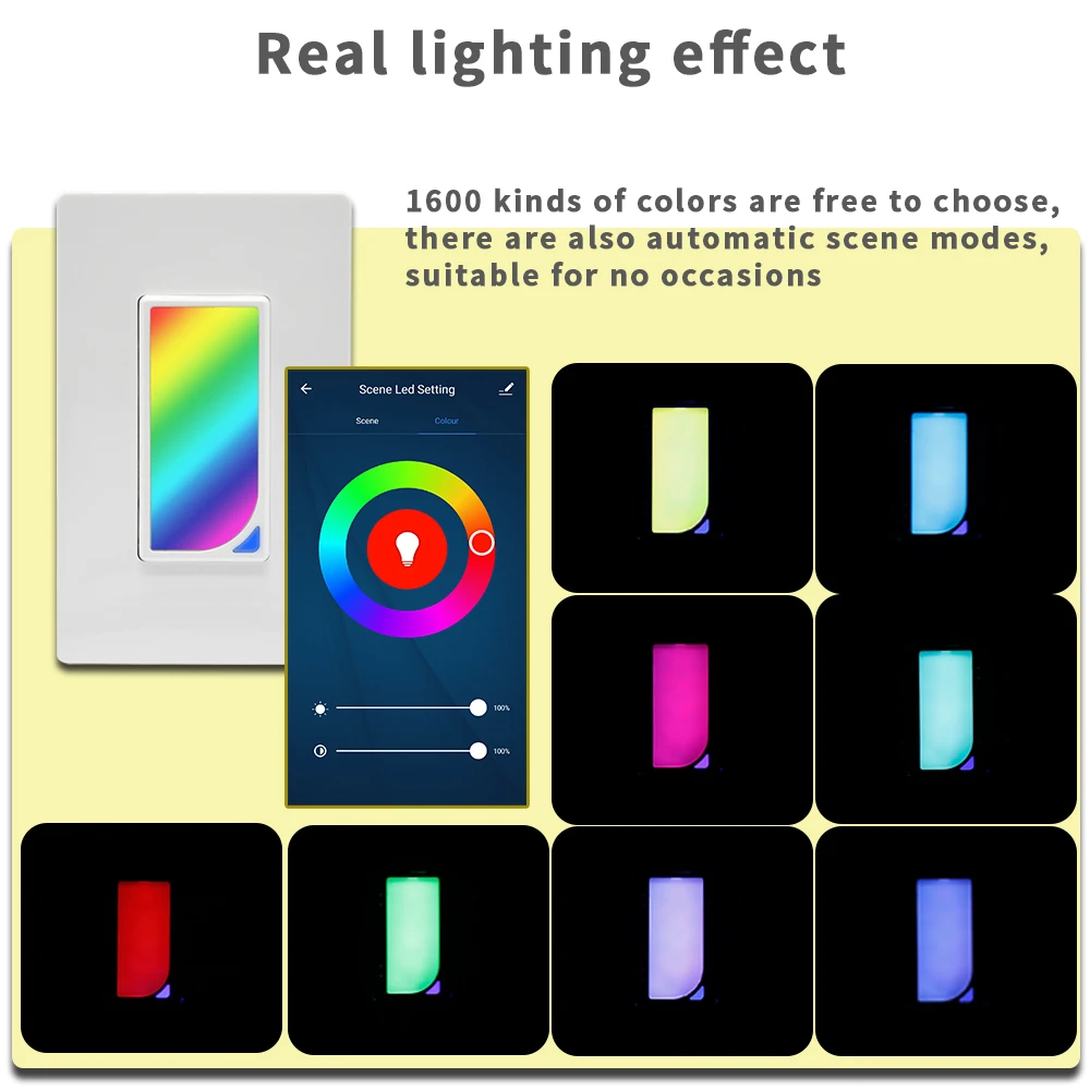 NÁS WiFi Smart vypínač Tlačidlo Časovača spínací Hlas, Diaľkové Ovládanie RGB LED Nočné Svetlo Lampy TUYA Alexa Domovská stránka Google