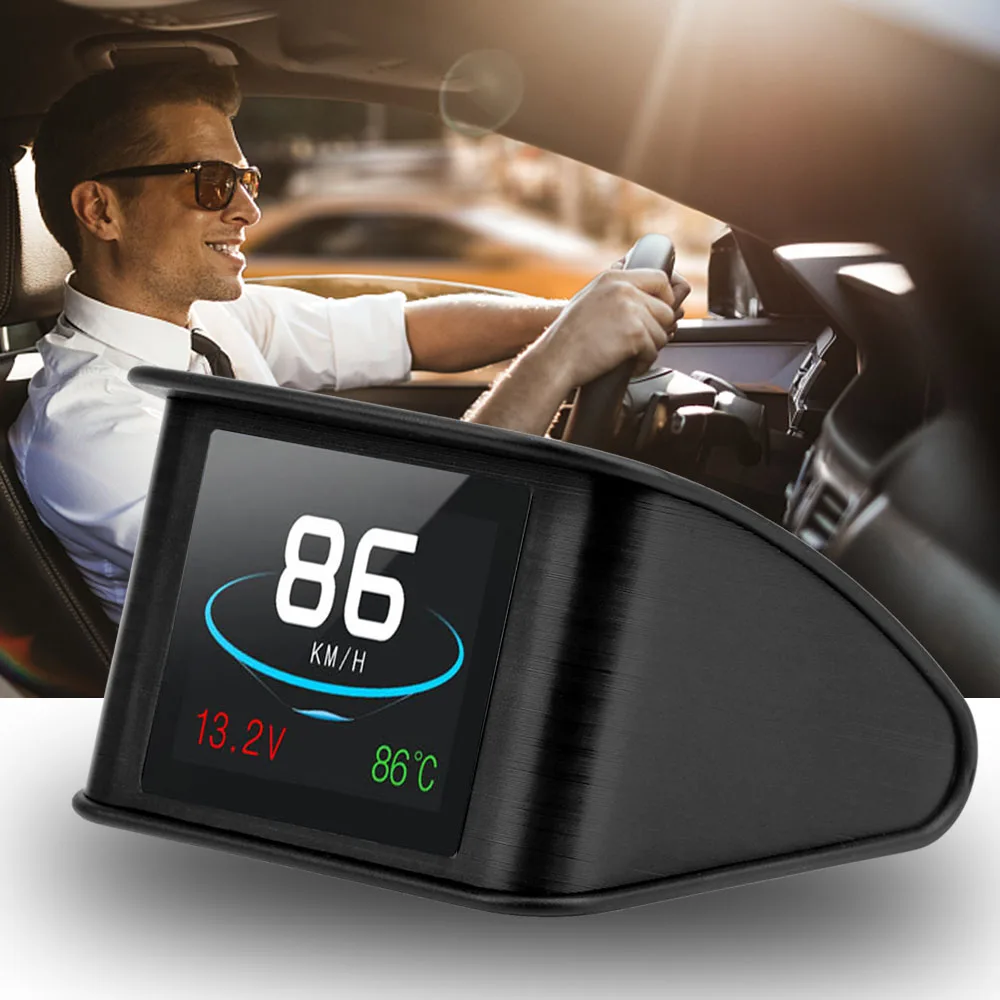 OBD Smart Digitálny Merač HUD P10 Head Up Display Pre Auto Rýchlomer Teplota ot. / MIN Počet Prierez