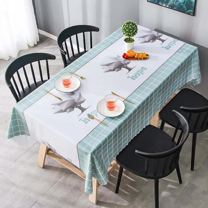 Obrus textílie, vodotesný, anti-scalding a anti-olej umývanie-free net červená stolová bielizeň čaj stôl matchristmas obrus