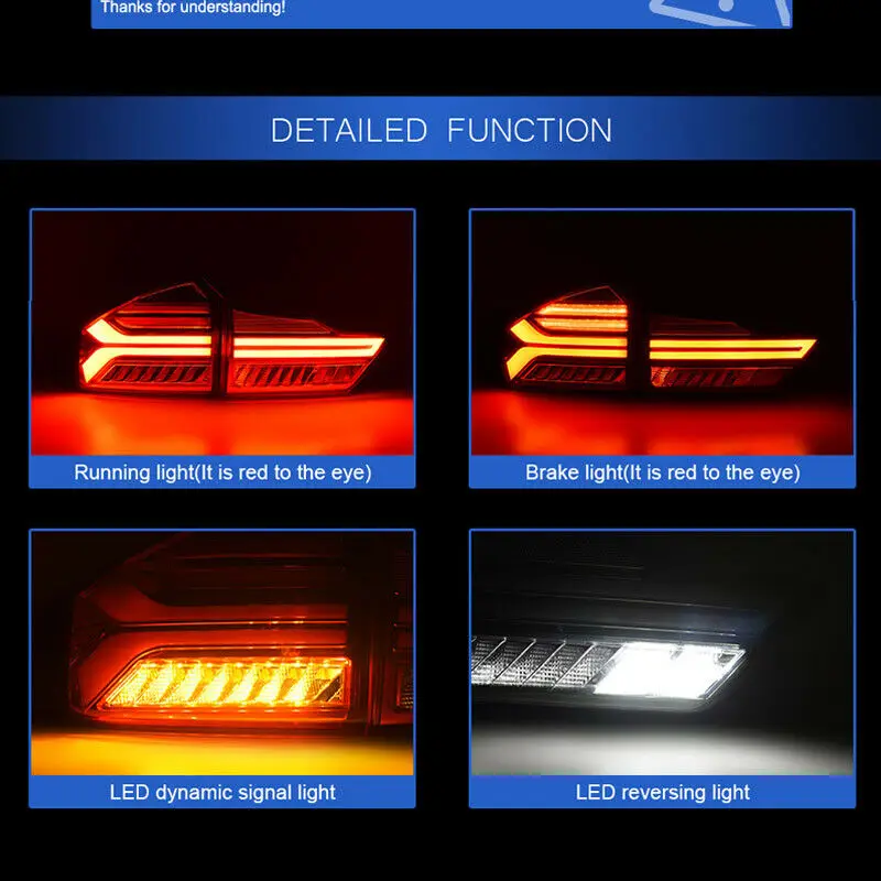 OKEEN 2 ks Auto LED zadné Svetlo Na Honda City 2016 2017 2018 Jazdy Zase Signál Svetlo Brzdové Zadnej strane Svetla koncových Svetiel