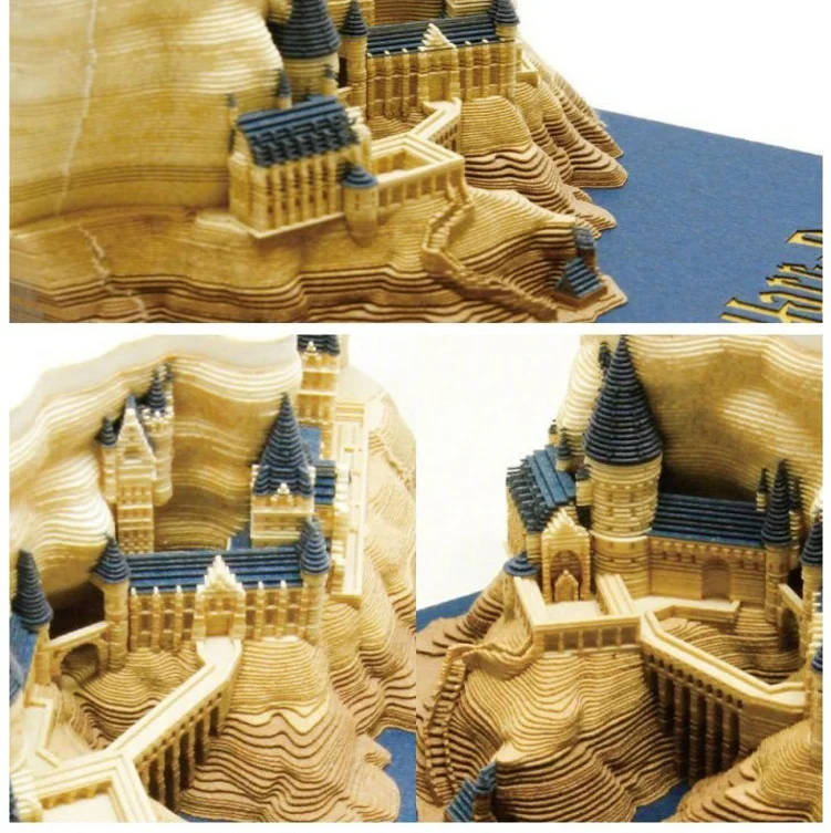 Omoshiroi Hrad Blokovať 3D Pohodlie Nálepky Papiere Japonska Tvorivé Stereoskopické Sticky Note Papier Pad