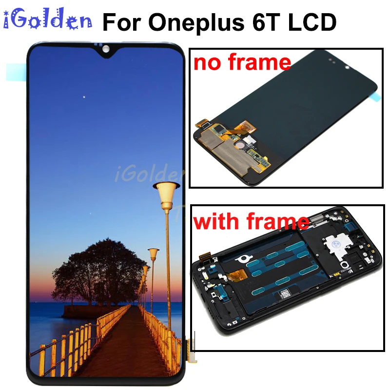 Oneplus 6T LCD s rámom Displej Dotykový Panel Montáž Pôvodnom, plus 6T LCD Displej Digitalizátorom. Displej OnePlus6 T LCD