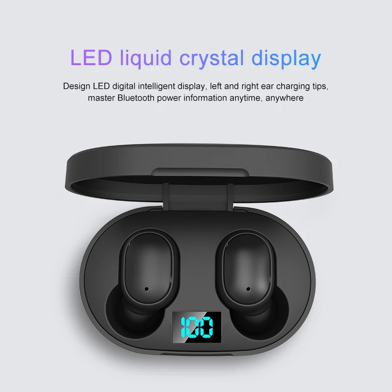 Oppselve LED Displej TWS Bluetooth Slúchadlá HD Stereo Bezdrôtové Slúchadlo Potlačením Hluku Herné Headset S Nabíjanie Prípade
