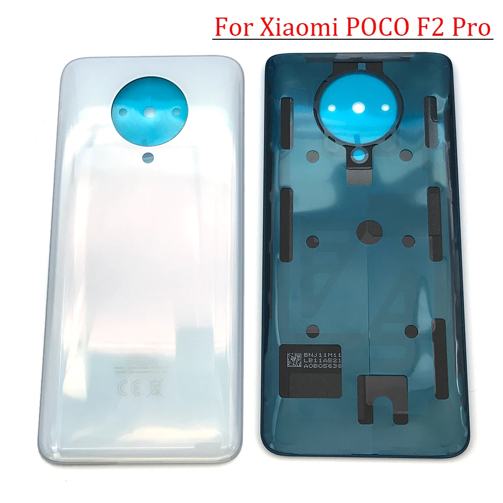 Originálne Nové Zadné Sklo Zadný Kryt Pre Xiao MI Poco F2 Pro Batéria Dvere Bývanie Batérie Zadný Kryt S NÁLEPKY, Lepiace