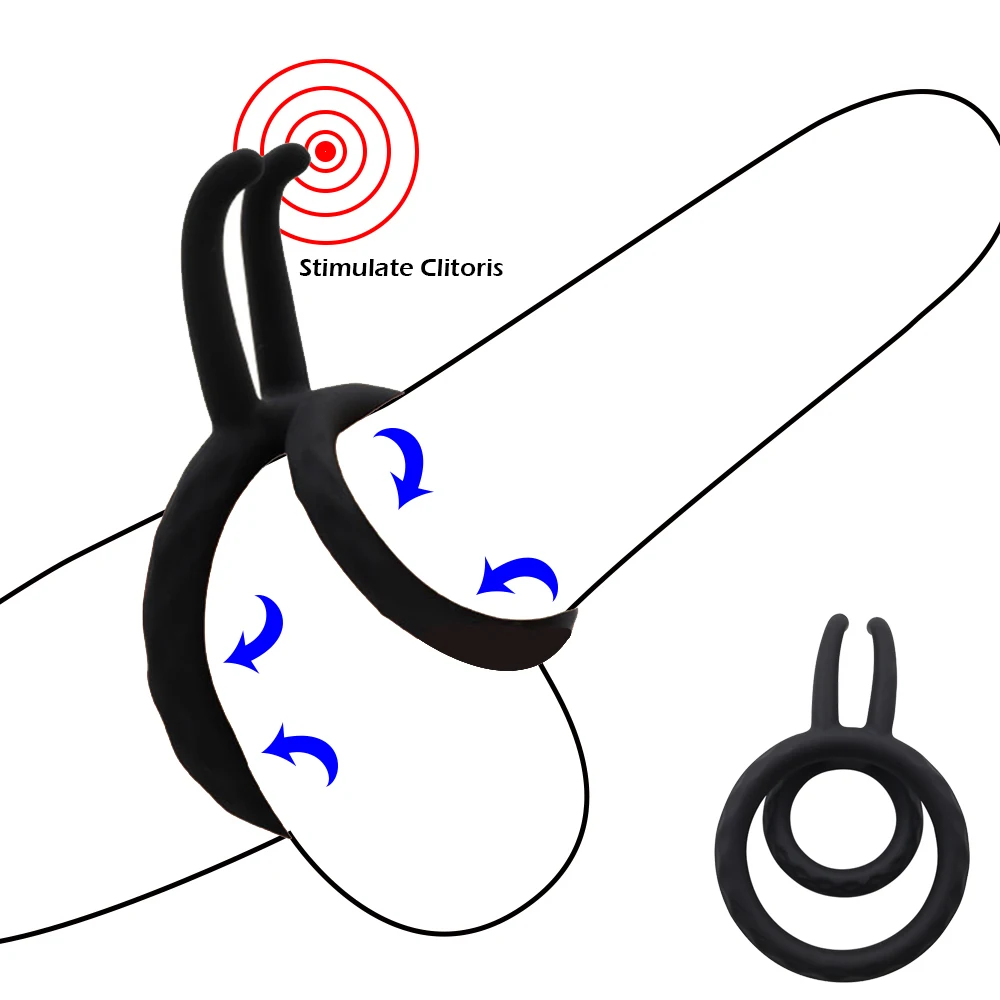 Penis Krúžok Mieška Viazať Oneskorenie Ejakulácie Dual Penis Krúžok Sexuálne Hračky pre Mužov Erekcie Dospelých Produkty Elastické Penisu Penis Krúžok