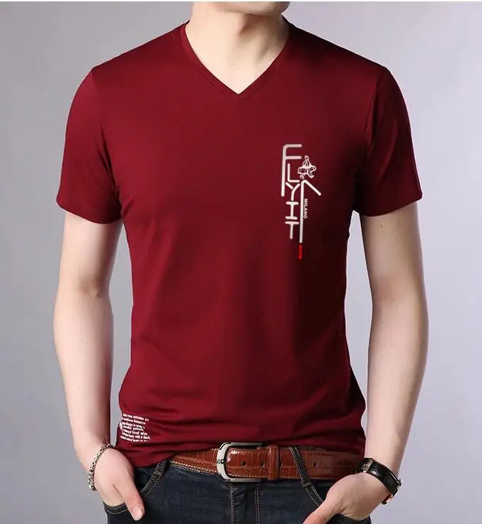 Pevné nastz farba mužov mercerized bavlna pánske T-shirt kórejský Slim bežné tvaru bavlna krátkym rukávom pánske t-shirt muž
