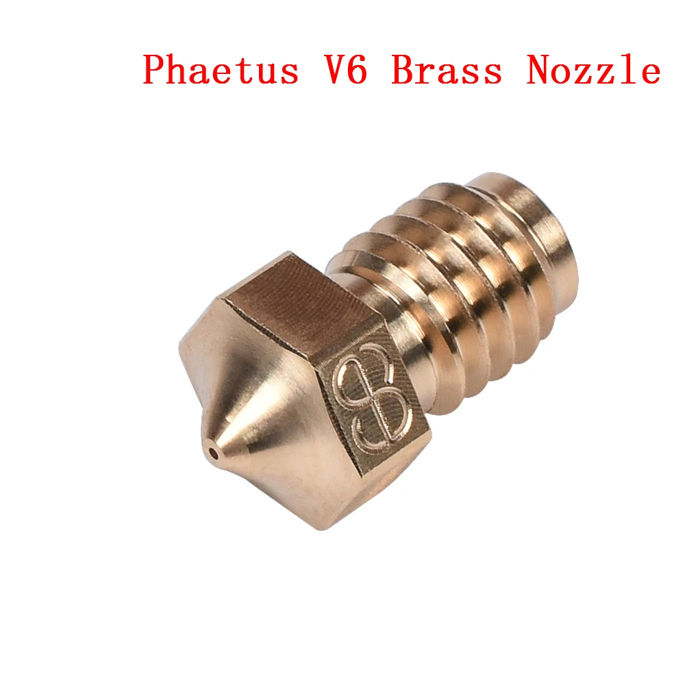 Phaetus V6 Mosadzná Tryska V6 Tryska 1.75 MM Vlákna 0.2/0.3/0.4/0.5/0.6/0.8 mm Pre E3D V5 V6 Hotend Prusa i3 MK3 3D Tlačiarne Diely