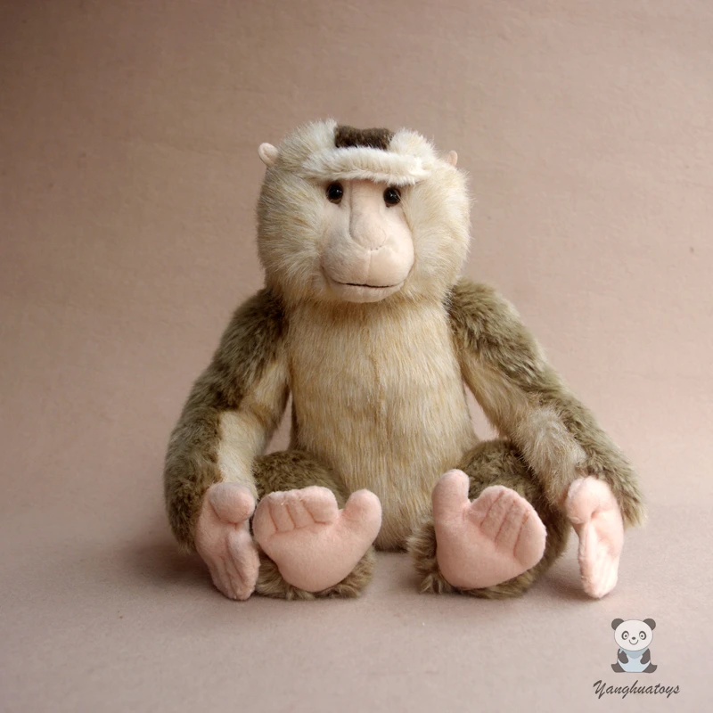 Plyšové Zvieratá, hračky reálnom živote Macaca leonina bábiky zriedkavé opice súčasnosti mäkké hračky