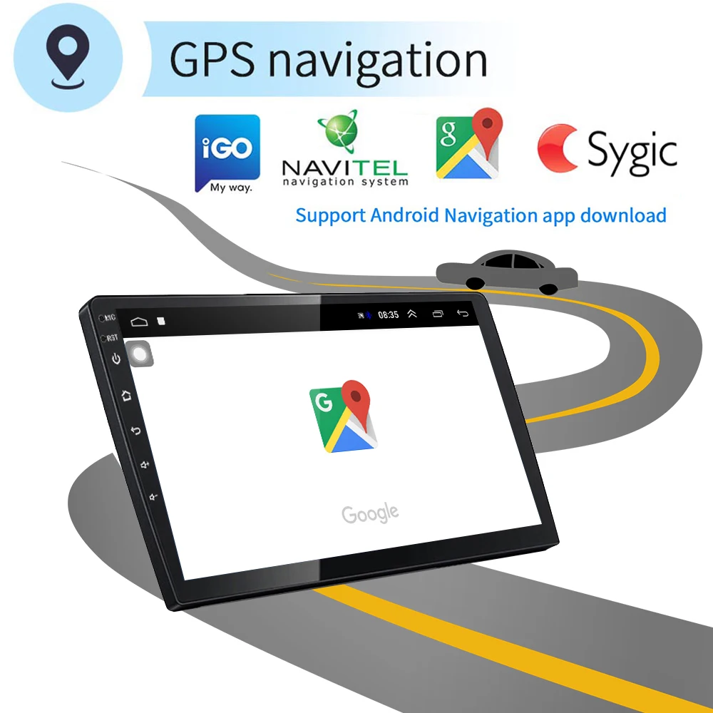 Podofo 2 Din Android 8.1 autorádia GPS, WIFI, FM Auto Stereo Auto Audio Car Multimedia Player Pre VW Nissan Hyundai Toyota CR-V KIA