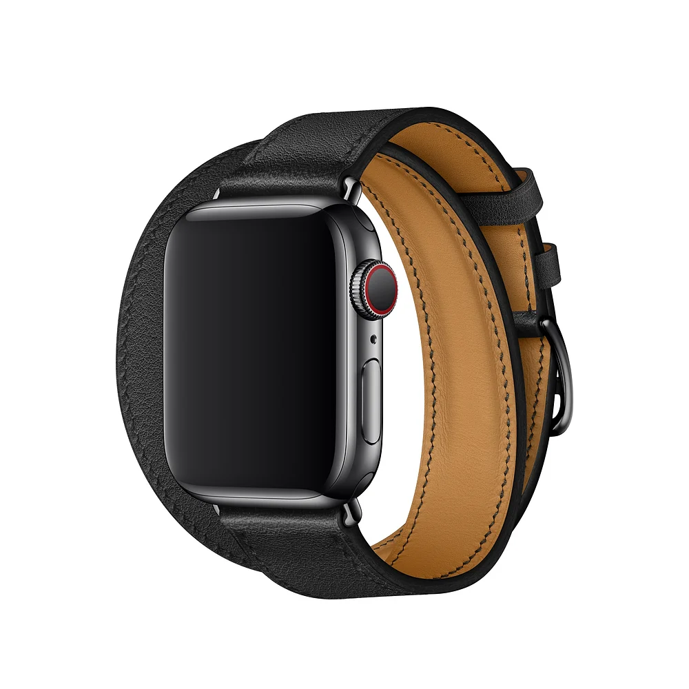 Popruh Pre Apple hodinky pásmo 5 4 44 mm 40 mm Double Tour pravej kože correa iwatch 3 2 42mm 38 mm náramok aple Príslušenstvo hodinky