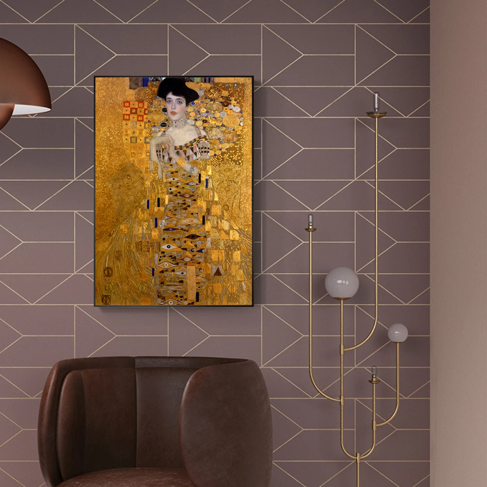 Portrét Adele Bloch Plátne, Obrazy na Stenu, Gustav Klimt Kiss Reprodukcií Obrazov na Plátne Tlačí na Obývacia Izba
