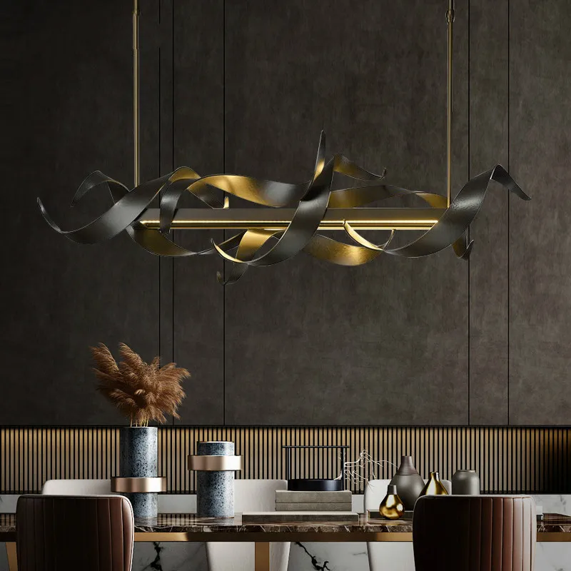 Postmoderných svetlo luxusné LED reštaurácia prívesok svetlá dekorácie Nordic recepcii lampy jednoduché železo umenie bar visí lampa