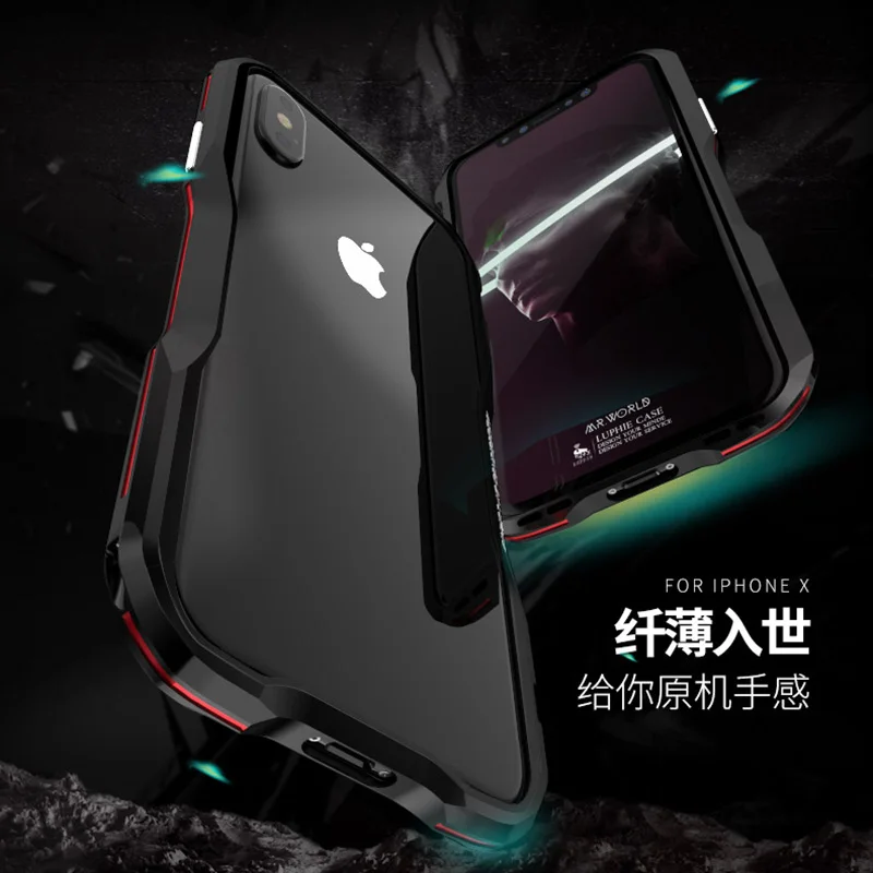 Pre Apple iphone 11 Pro max X XR XS MAX 7 8 Plus puzdro Ťažké 3D Ochranný obal, Kovové Nárazníka Hliníkový Rám Armor