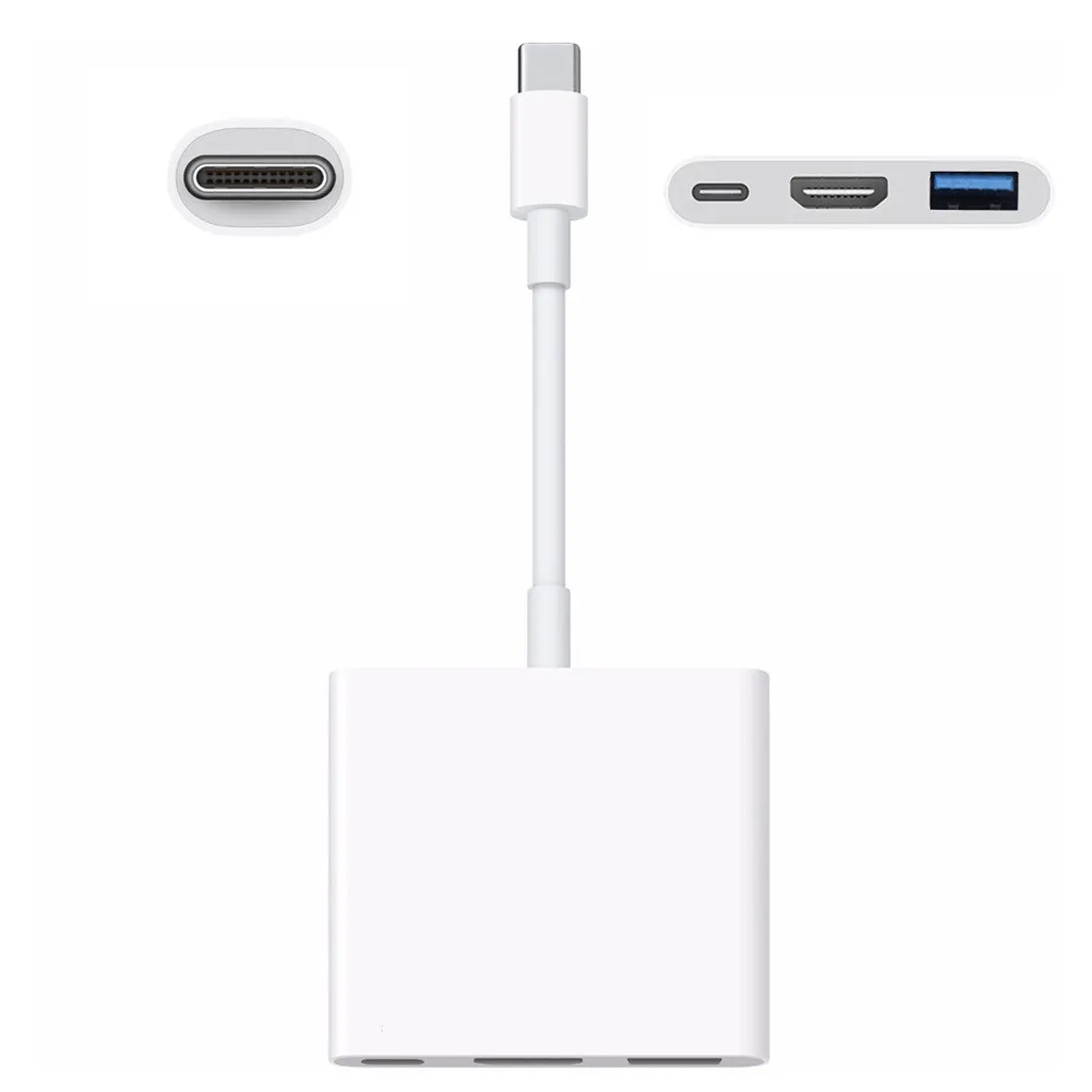 Pre Apple USB-C-Digital AV Viacportová Adaptér MJ1K2AM/HDMI a USB 3.1 Typ-C samec konektor VGA / USB 3.0 / USB-C