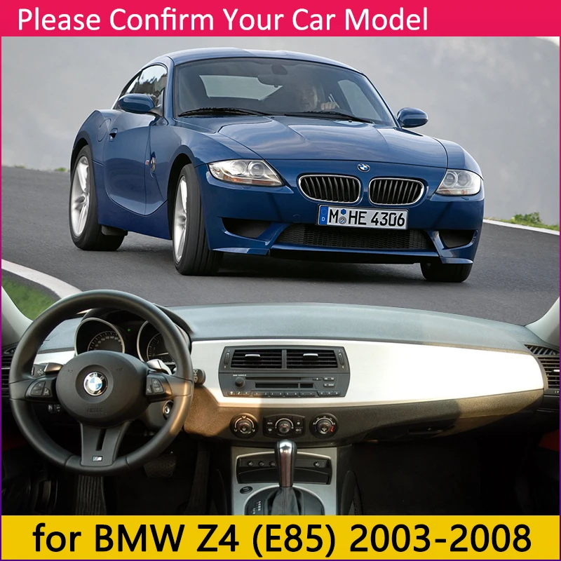 Pre BMW Z4 E85 2003~2008 Anti-Slip Anti-UV Mat Panel Kryt Pad Tieni Dashmat Chrániť Koberec, Doplnky 2004 2005 2006 2007