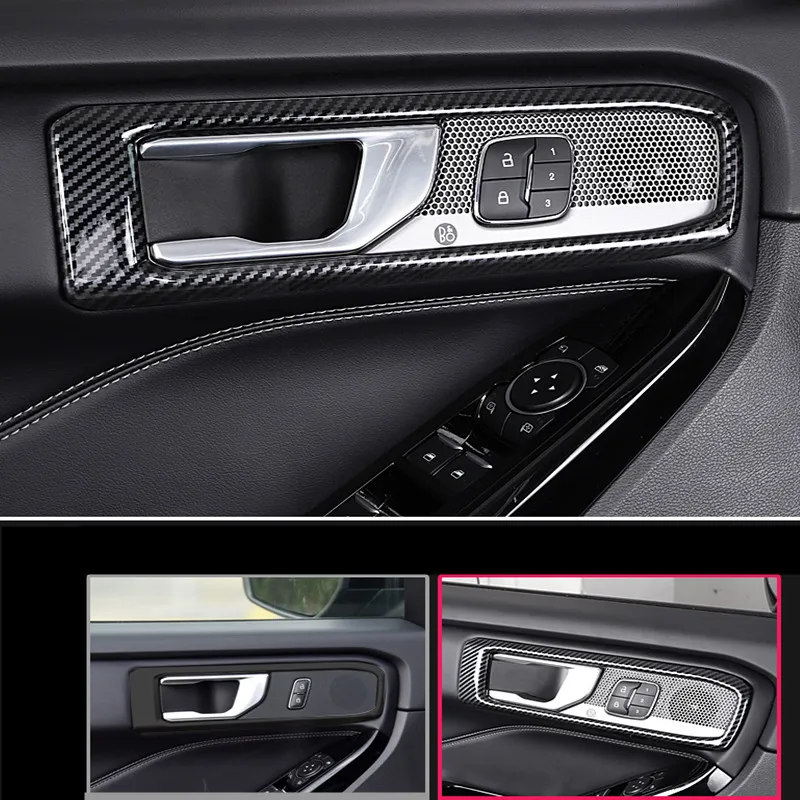 Pre Ford Explorer 2020 2021 ABS Uhlíkových Vlákien Matný Auto vnútorné Dvere Miska chránič Rám, Kryt Výbava Auta Styling Príslušenstvo 4pcs