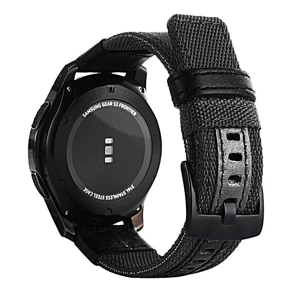 Pre Huawei Sledovať GT 2 Popruh pravej Kože+Nylon Band Náramok Watchband 22 mm Pánske Hodinky Remienok Náramok Pre Amazfit GTS 2 pásma