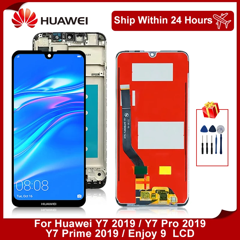 Pre Huawei Y7 2019 LCD Displej Y7 pro 2019 Vychutnať 9 Dotykový Displej Digitalizátorom. Y7 prime 2019 S Rámom Nahradenie Montážne Diely