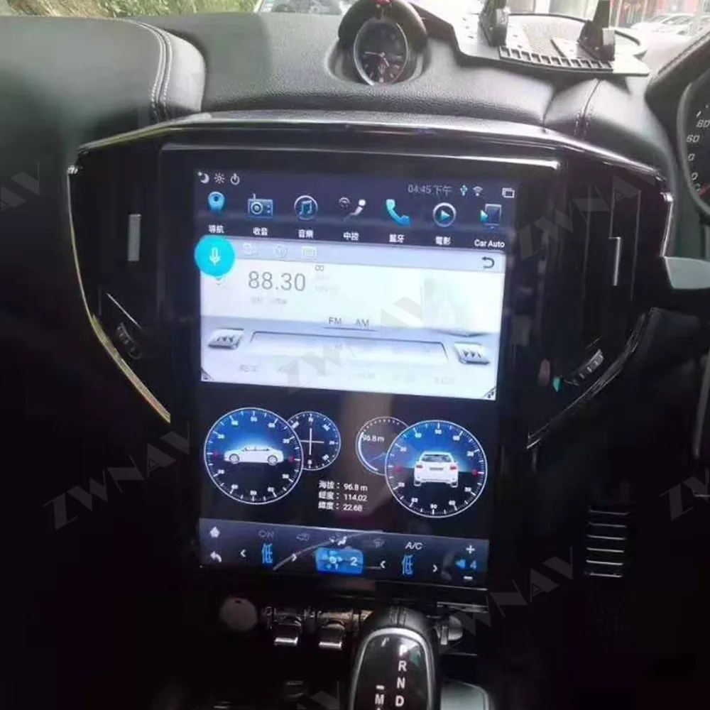 Pre Maserati Ghibli 2013 2016 - 2019 Vertikálne obrazovke Tesla Android 9 PX6 4GB+64 GB vstavaný DSP CARPLAY GPS Navigácie