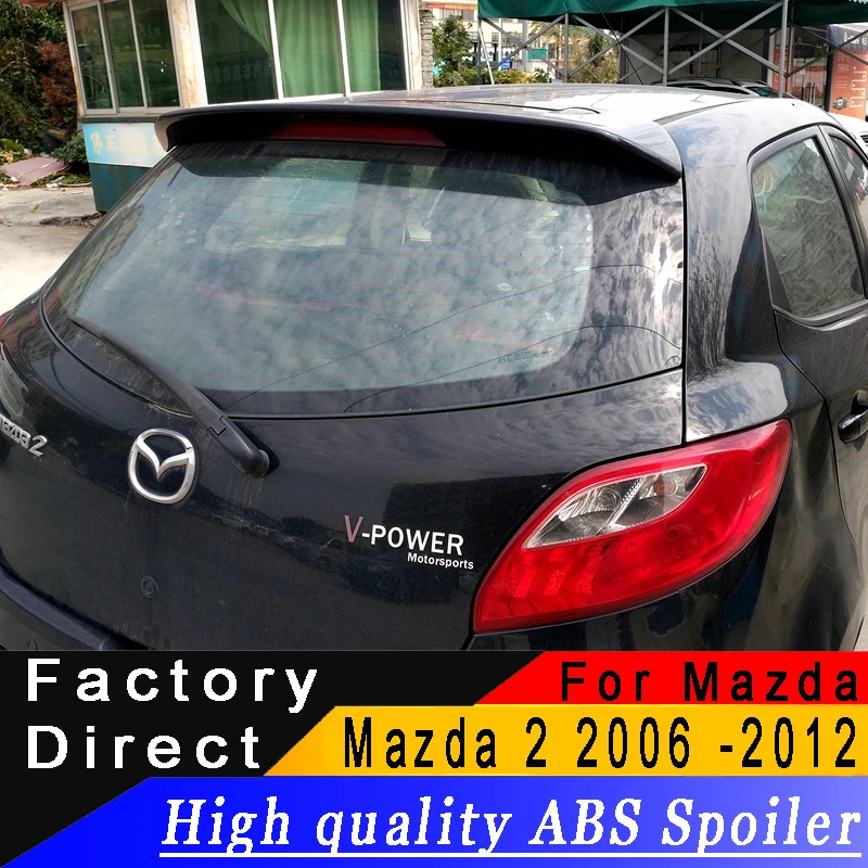 Pre Mazda 2 M2 2006-2012 hatchback auto Zadný spojler krídlo vysoko kvalitných ABS Materiálu spojler Náter, alebo akúkoľvek farbu pre Mazda