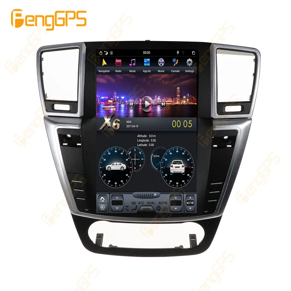 Pre Mercedes-Benz GL ML W164 X164 Android Rádio 2012 - Tesla Obrazovke Auto multimediálne Žiadne dvd Prehrávač, GPS Navi Hlavu jednotka Audio