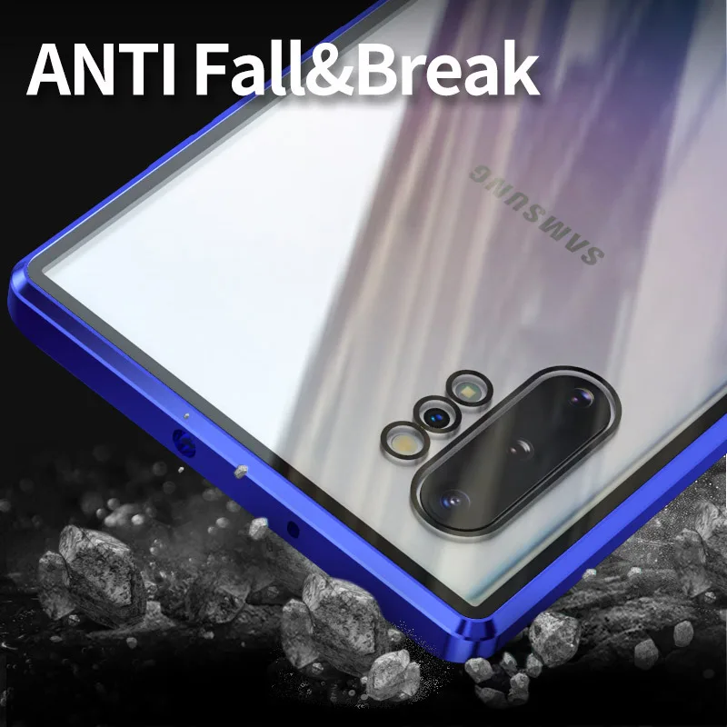 Pre Samsung Note10 anti-peeping Magneto telefón prípade S9+ obojstranné sklo, magnetické sacie S20 Ultra anti-peep ochranný kryt