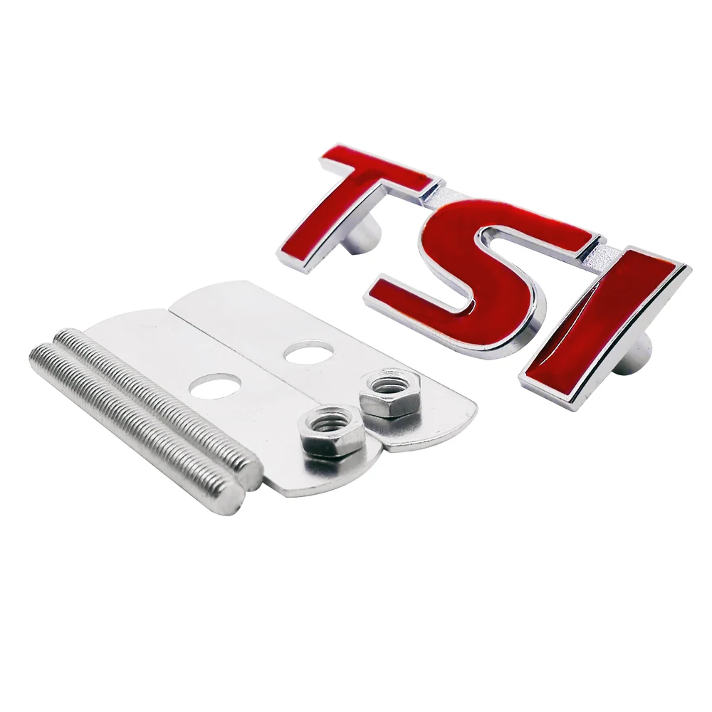 Pre TSI Logo 3D Auto Styling Predné Nálepky Kovovou Mrežou Znak, Odznak pre VW Volkswagen T4 T5 Golf 4 5 6 7 Passat b6 Polo, Tiguan