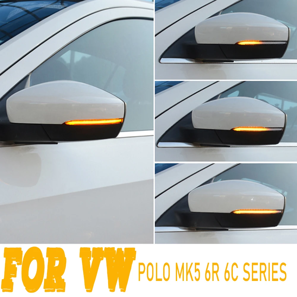 Pre Volkswagen VW Polo MK5 6R 6C Série Triedy Dynamické Blinker LED Zase Signál Svetlo Zrkadlo Indikátor Sekvenčného
