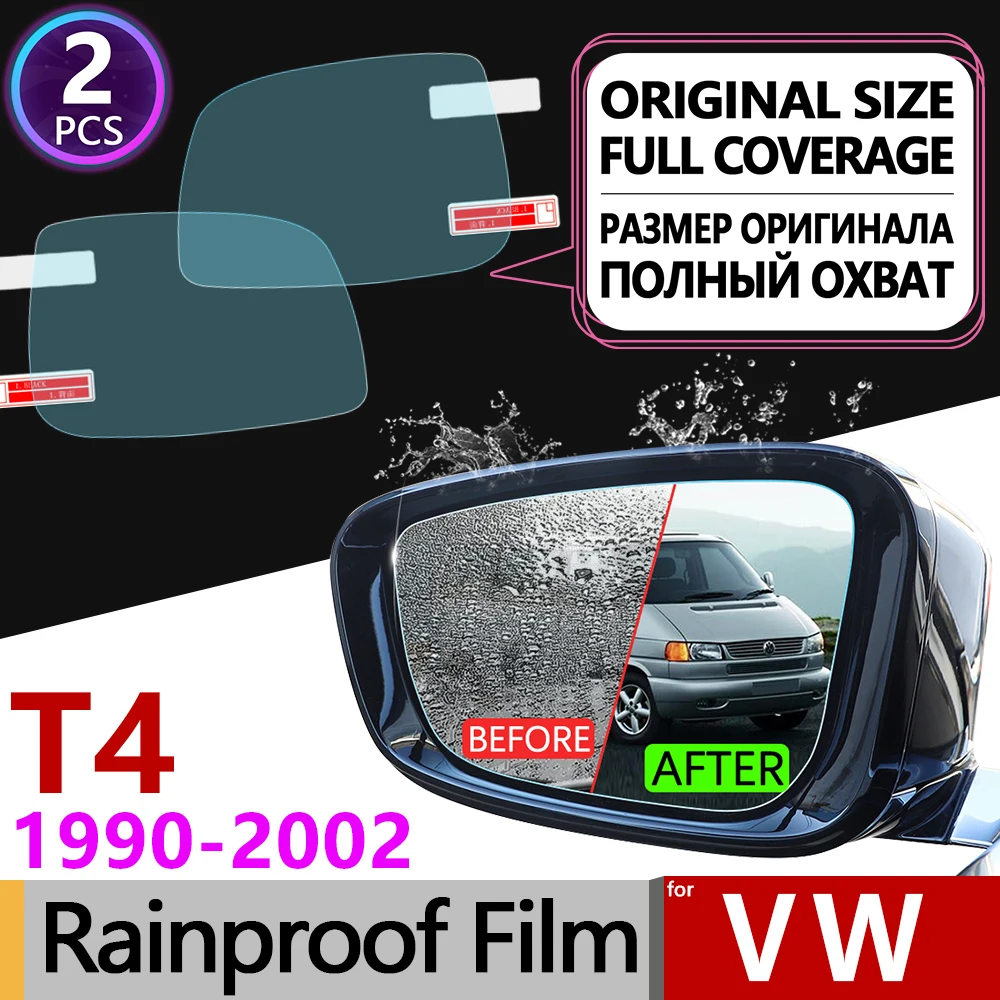 Pre VW T4 1990 - 2002 Volkswagen Transporter Multivan Anti Fog Film Spätné Zrkadlo Rainproof Anti-Fog Filmy Clean Príslušenstvo
