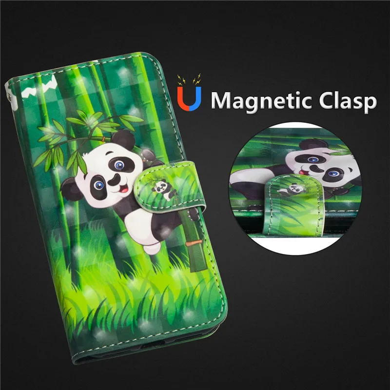 Pre Xiao Mi Max 2 A1 5X A2 6X Prípade Cartoon Panda 3D Kožené Funda Prípadoch Pre RedMi 5 4X Poznámka 4X 5A Poznámka 5 pro S2 S 2 Y2 Kryt